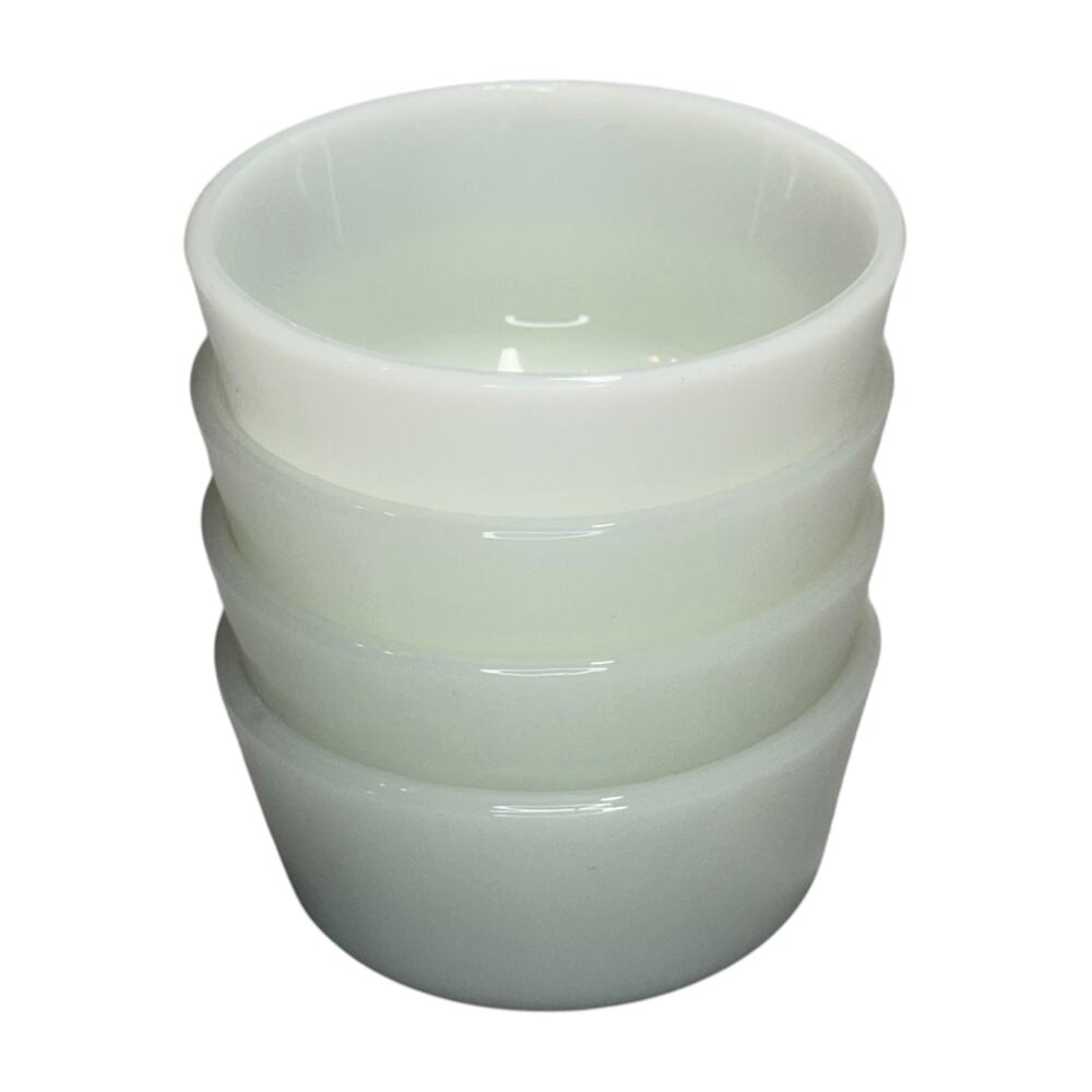 Set of 4 White Ceramic Ramekins Microwave Oven Safe Custard Cups - Picture 4 of 7